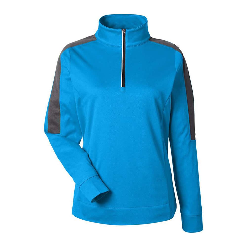 CUSTOM CORE365 WOMENS MARKET SNAG PROTECT MESH COLORBLOCK QUARTER-ZIP PULLOVER